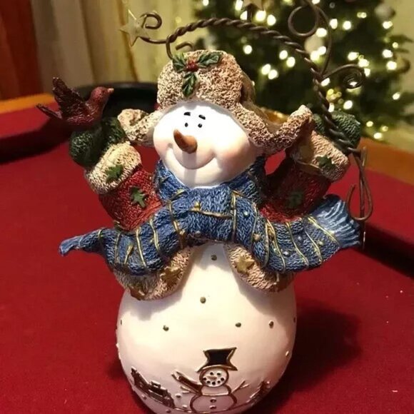 Home Interiors and Gifts Christmas Snowmen Snowman Large 8" Set of 3 - Picture 4 of 11